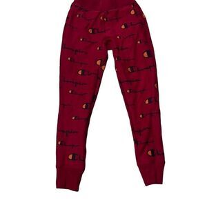 Champion Men's Red Logo Print Cherry Reverse Weave Jogger Pants Size Small NWOT